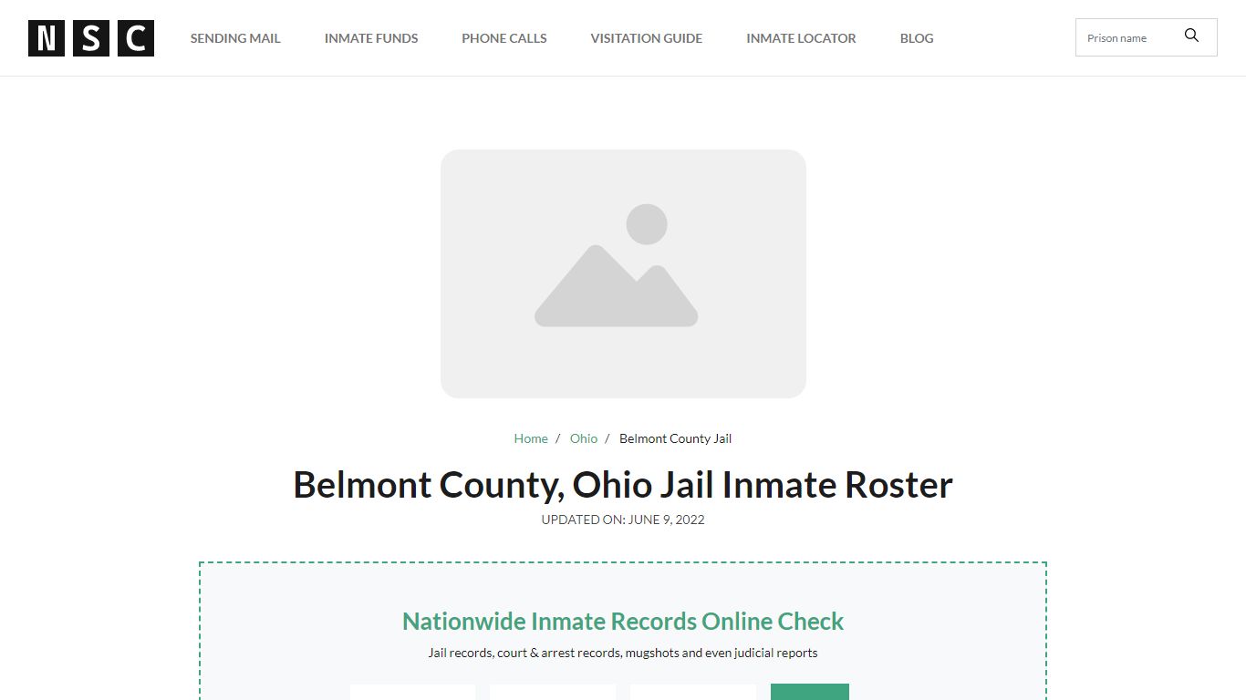 Belmont County, Ohio Jail Inmate Roster